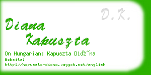 diana kapuszta business card